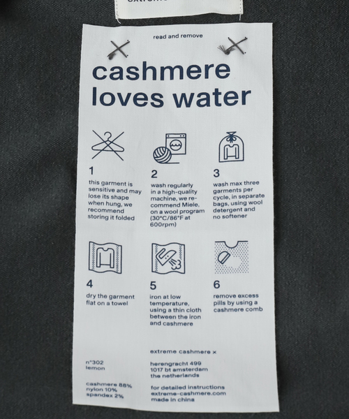 extreme cashmere(エクストリーム カシミヤ)の「EXTREME CASHMERE X LEMON:カーディガン(ニット/セーター・レディース・チャコールグレー/イエロー・FREE)」の19枚目の写真