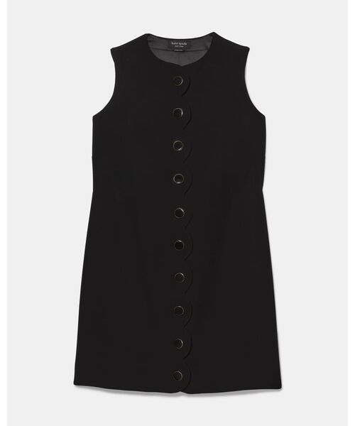 ケイトスペードニューヨーク　Vネックワンピース 黒/白 00サイズ レースカラーワンピース | KATE SPADE NEW YORK (Baby&Kids
