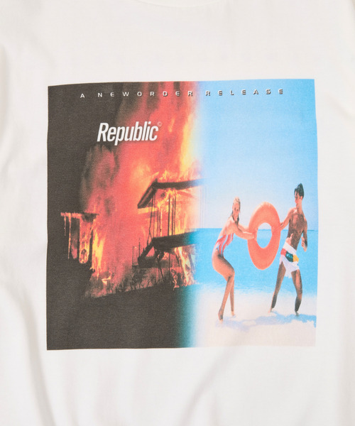 Insonnia PROJECTS（インソニアプロジェクト）の「Insonnia Projects インソニアプロジェクツ / NEW ORDER REPUBLIC TEE ニューオーダー リパブリックグラフィックプリントTシャツ バンドTシャツ / IP-NWO-013（Tシャツ/カットソー・メンズ・ホワイト/ブラック・3/2/1/0）」の5枚目の写真