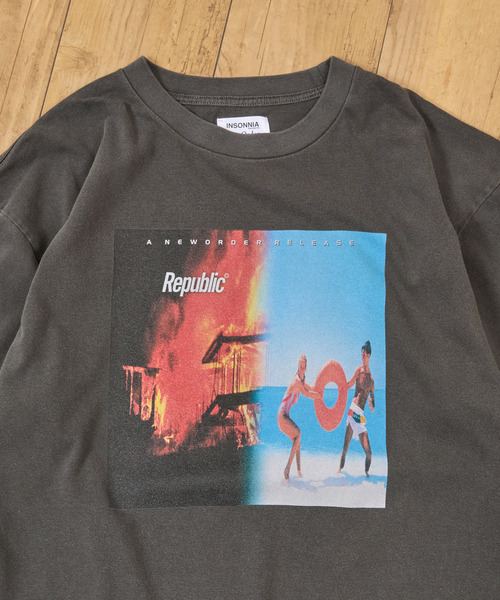 Insonnia PROJECTS（インソニアプロジェクト）の「Insonnia Projects インソニアプロジェクツ / NEW ORDER REPUBLIC TEE ニューオーダー リパブリックグラフィックプリントTシャツ バンドTシャツ / IP-NWO-013（Tシャツ/カットソー・メンズ・ホワイト/ブラック・3/2/1/0）」の22枚目の写真