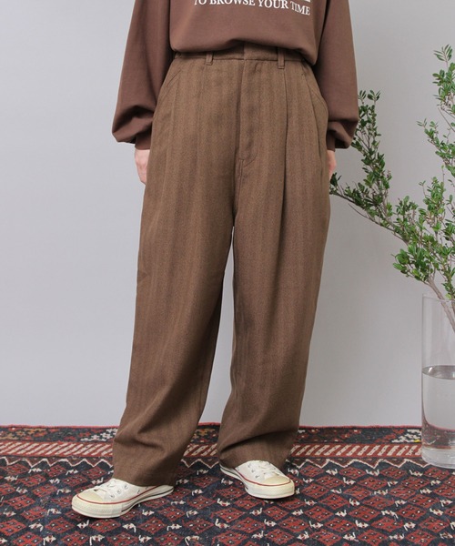 セール】R4398 コックさんのヘリンボーンツイードパンツ（その他パンツ