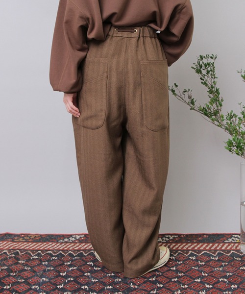 URCH RNA(アーチ アールエヌエー)の「R4398 コックさんのヘリンボーンツイードパンツ(その他パンツ・レディース・チャコール/ブラウン/グレー・FREE)」の12枚目の写真