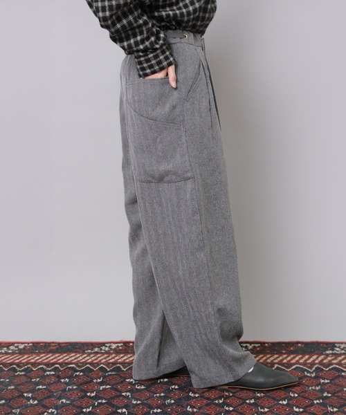 URCH RNA(アーチ アールエヌエー)の「R4398 コックさんのヘリンボーンツイードパンツ(その他パンツ・レディース・チャコール/ブラウン/グレー・FREE)」の5枚目の写真