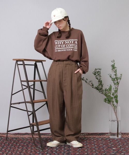 URCH RNA(アーチ アールエヌエー)の「R4398 コックさんのヘリンボーンツイードパンツ(その他パンツ・レディース・チャコール/ブラウン/グレー・FREE)」の18枚目の写真