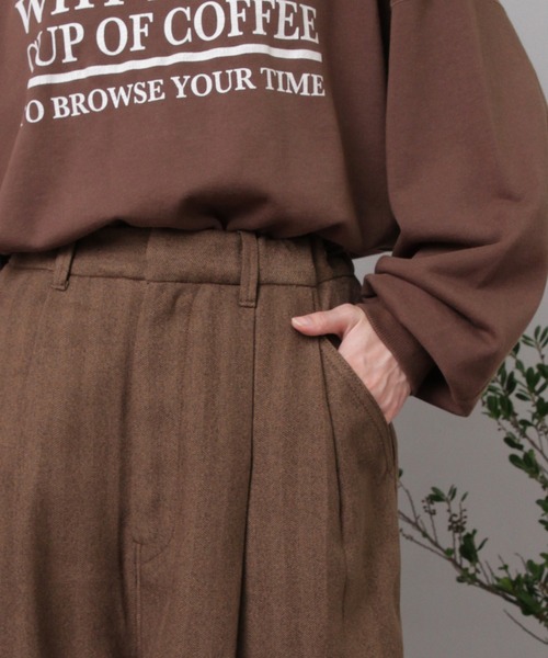 URCH RNA(アーチ アールエヌエー)の「R4398 コックさんのヘリンボーンツイードパンツ(その他パンツ・レディース・チャコール/ブラウン/グレー・FREE)」の21枚目の写真