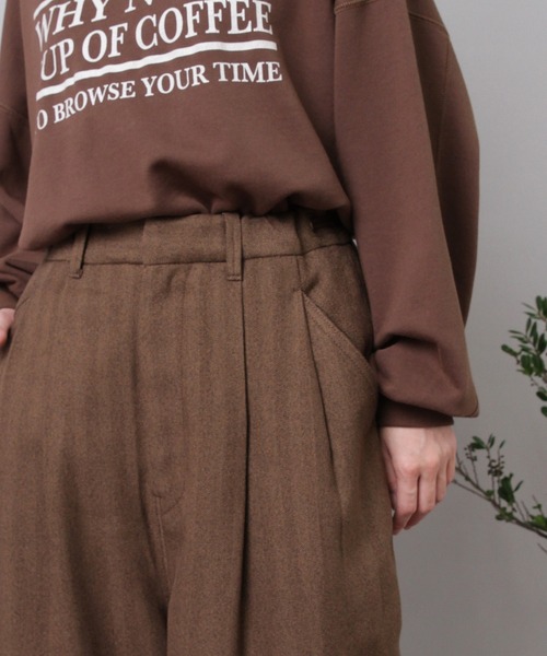 URCH RNA(アーチ アールエヌエー)の「R4398 コックさんのヘリンボーンツイードパンツ(その他パンツ・レディース・チャコール/ブラウン/グレー・FREE)」の22枚目の写真
