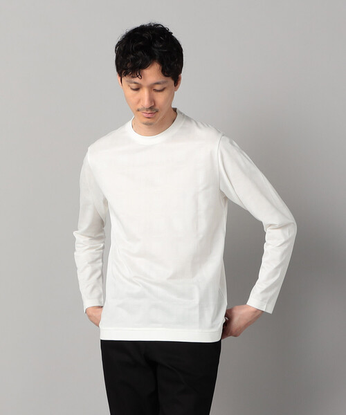 COMME CA MEN(コムサメン)の「〔IL PRINCIPE〕長袖Tシャツ(Tシャツ/カットソー・メンズ・ライトグレー/ホワイト/ブラック・M/L)」の7枚目の写真