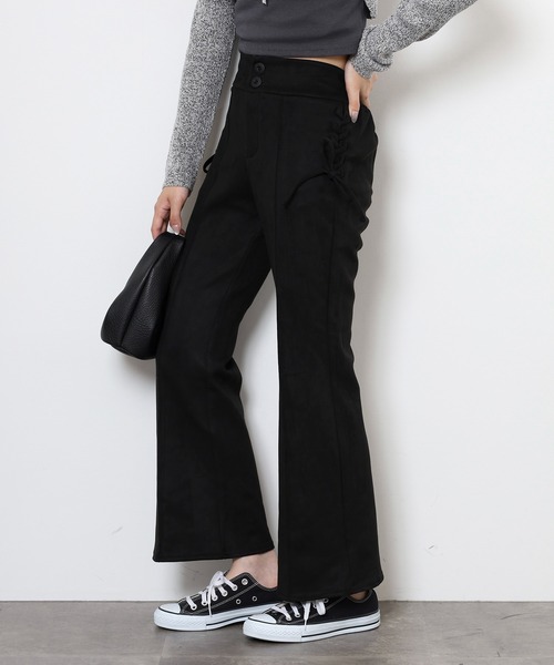 Nohea(ノヘア)の「nohea マシュマロタッチフレアーパンツ(その他パンツ・レディース・カーキ/ブラック/ダークグレー/ダークブラウン・M/L)」の5枚目の写真