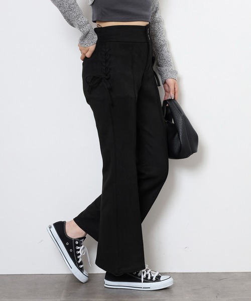 Nohea(ノヘア)の「nohea マシュマロタッチフレアーパンツ(その他パンツ・レディース・カーキ/ブラック/ダークグレー/ダークブラウン・M/L)」の7枚目の写真