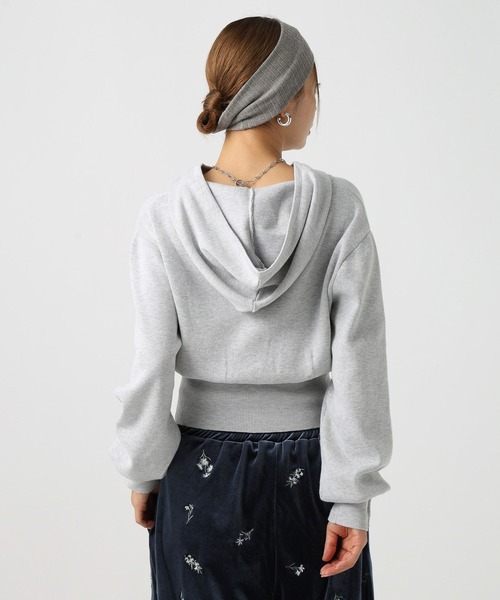 BAYFLOW(ベイフロー)の「リブニットパーカー(ニット/セーター・レディース・グレー/ブラック/ブラウン・FREE)」の12枚目の写真