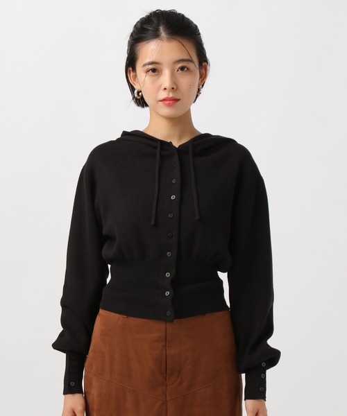 BAYFLOW(ベイフロー)の「リブニットパーカー(ニット/セーター・レディース・グレー/ブラック/ブラウン・FREE)」の17枚目の写真