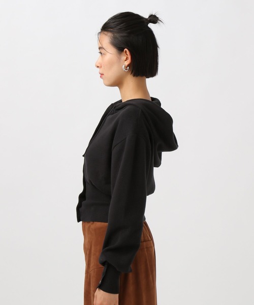 BAYFLOW(ベイフロー)の「リブニットパーカー(ニット/セーター・レディース・グレー/ブラック/ブラウン・FREE)」の18枚目の写真