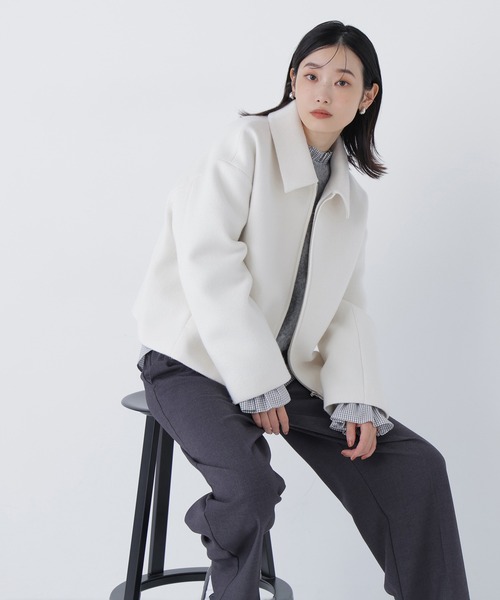 ◇【Oggi掲載】＜朝比奈 彩さんコラボ＞ステンカラージップブルゾン