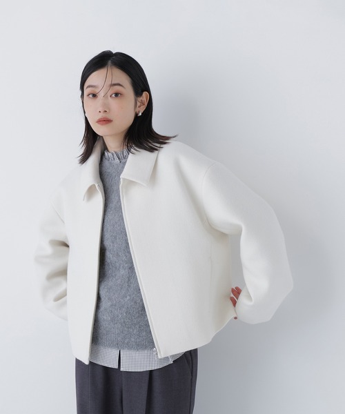 ◇【Oggi掲載】＜朝比奈 彩さんコラボ＞ステンカラージップブルゾン