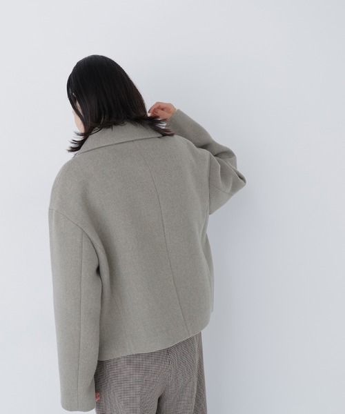 NATURAL BEAUTY BASIC（ナチュラルビューティーベーシック）の「◇ステンカラージップブルゾン（ブルゾン・レディース・ダークブラウン/グレイッシュベージュ/オフホワイト・MEDIUM/SMALL）」の22枚目の写真