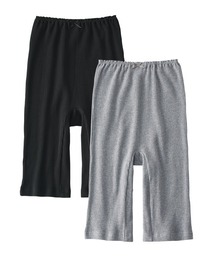 nissen（ニッセン）の「【綿と暮らす】オーガニックコットン100％リブ　ゴムが取替できる深ばき丈ロングショーツ２枚組（ショーツ）」