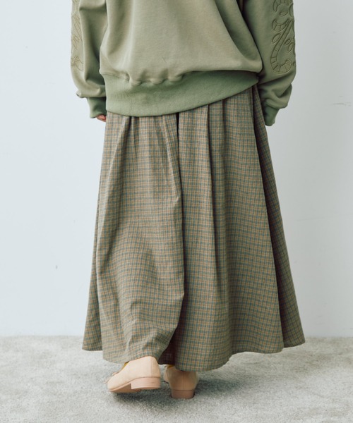 Crisp（クリスプ）の「チェックタックスカート（スカート・レディース・ブラウン/ベージュ・FREE）」の20枚目の写真
