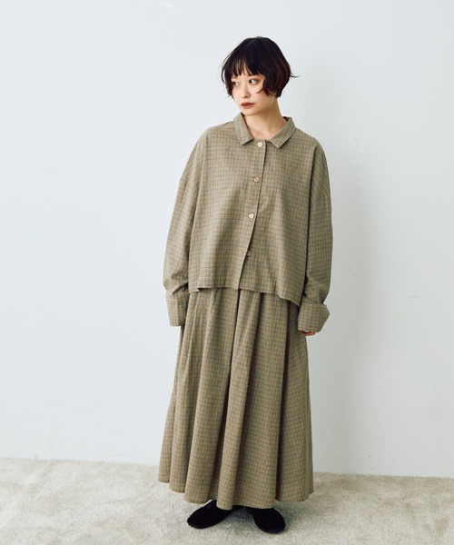 Crisp（クリスプ）の「チェックタックスカート（スカート・レディース・ブラウン/ベージュ・FREE）」の21枚目の写真