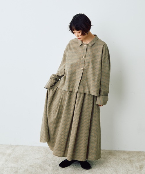 Crisp（クリスプ）の「チェックタックスカート（スカート・レディース・ブラウン/ベージュ・FREE）」の22枚目の写真