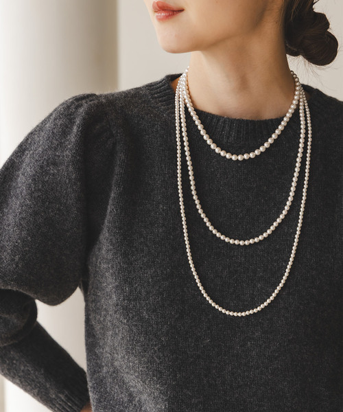 Noble（ノーブル）の「《追加》in mood/インムード MULTI PEARL necklace（ネックレス・レディース・ホワイト・FREE）」の3枚目の写真