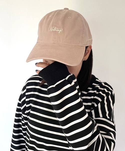 CRB(シーアールビー)の「ピグメントロゴキャップ(キャップ・レディース・ピンク/ベージュ/パープル/ブラック/ワイン/チャコールグレー・F)」の5枚目の写真