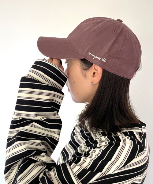 CRB(シーアールビー)の「ピグメントロゴキャップ(キャップ・レディース・ピンク/ベージュ/パープル/ブラック/ワイン/チャコールグレー・F)」の6枚目の写真