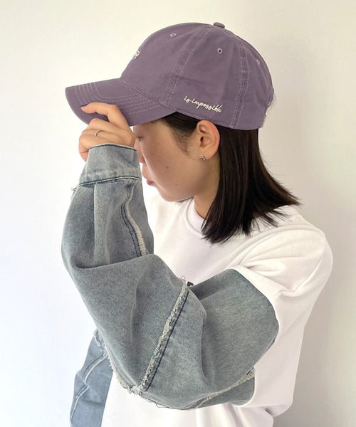 CRB(シーアールビー)の「ピグメントロゴキャップ(キャップ・レディース・ピンク/ベージュ/パープル/ブラック/ワイン/チャコールグレー・F)」の11枚目の写真