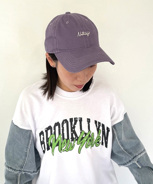 CRB(シーアールビー)の「ピグメントロゴキャップ(キャップ・レディース・ピンク/ベージュ/パープル/ブラック/ワイン/チャコールグレー・F)」の12枚目の写真