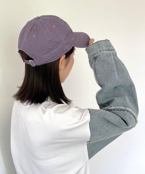 CRB(シーアールビー)の「ピグメントロゴキャップ(キャップ・レディース・ピンク/ベージュ/パープル/ブラック/ワイン/チャコールグレー・F)」の13枚目の写真