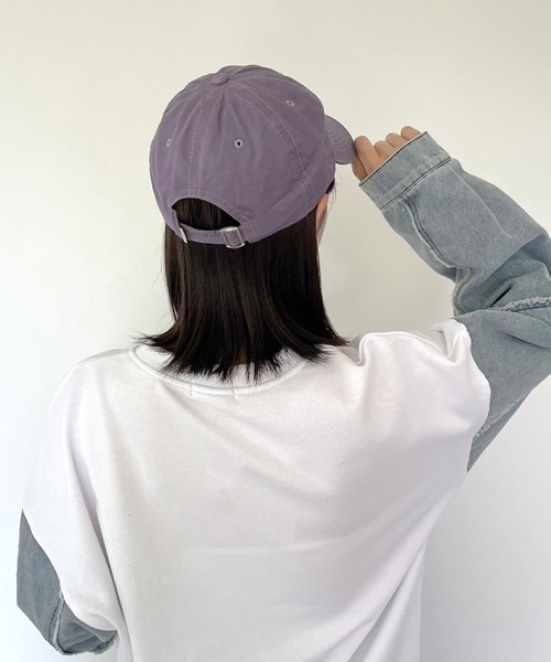 CRB(シーアールビー)の「ピグメントロゴキャップ(キャップ・レディース・ピンク/ベージュ/パープル/ブラック/ワイン/チャコールグレー・F)」の14枚目の写真