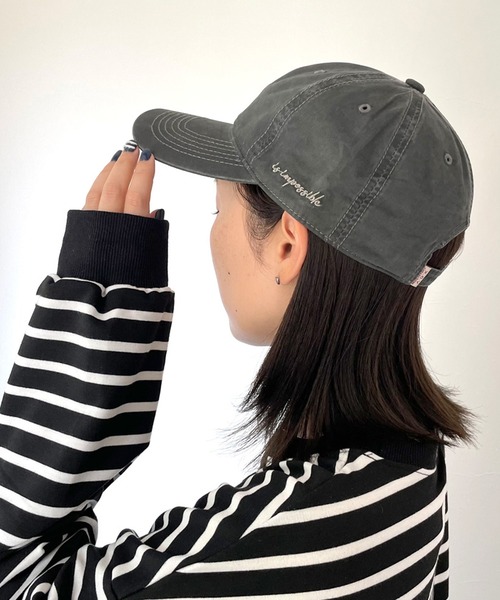 CRB(シーアールビー)の「ピグメントロゴキャップ(キャップ・レディース・ピンク/ベージュ/パープル/ブラック/ワイン/チャコールグレー・F)」の20枚目の写真