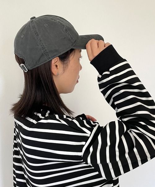 CRB(シーアールビー)の「ピグメントロゴキャップ(キャップ・レディース・ピンク/ベージュ/パープル/ブラック/ワイン/チャコールグレー・F)」の21枚目の写真