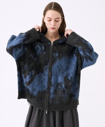 KUUUPY（クーピー）の「Gradient Shaggy Zip Knit Hoodie - グラデーションシャギージップニットパーカー（パーカー）」