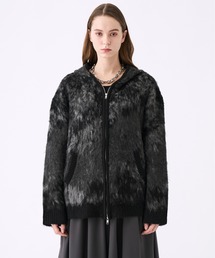 KUUUPY�i�N�[�s�[�j�́uGradient Shaggy Zip Knit Hoodie - �O���f�[�V�����V���M�[�W�b�v�j�b�g�p�[�J�[�i�p�[�J�[�j�v