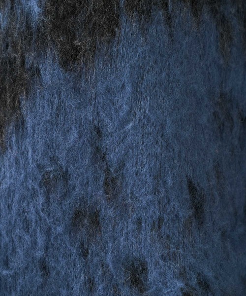 KUUUPY（クーピー）の「Gradient Shaggy Zip Knit Hoodie - グラデーションシャギージップニットパーカー（パーカー・メンズ・ブラック/ブルー・SMALL/MEDIUM/LARGE）」の20枚目の写真