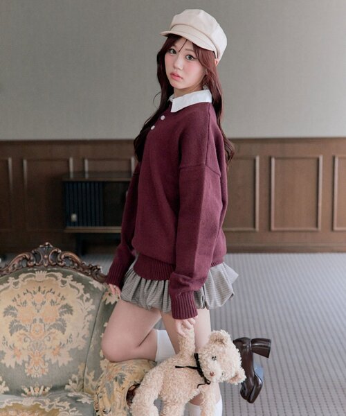 OLIVE des OLIVE（オリーブデオリーブ）の「ラガーポロニット（ニット