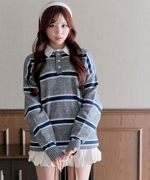 セール】ラガーポロニット（ニット/セーター）｜OLIVE des OLIVE