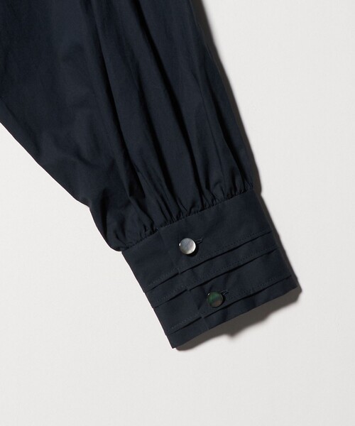 セール】コットン ソリッド&ストライプ ボウタイブラウス（シャツ