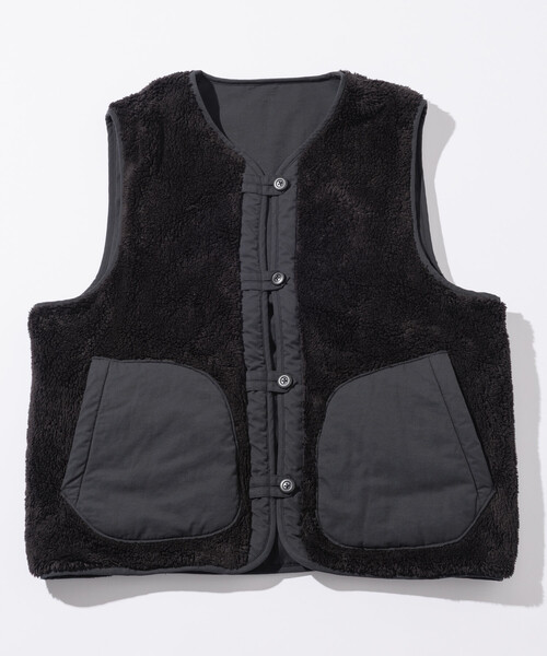 FREAK'S STORE(フリークスストア)の「リラックスフィット リバーシブル ボアベスト/ミリタリー(その他アウター・メンズ・ブラック/オリーブ/レオパード・MEDIUM/LARGE)」の22枚目の写真