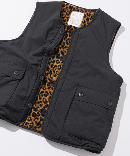 セール】リラックスフィット リバーシブル ボアベスト/ミリタリー