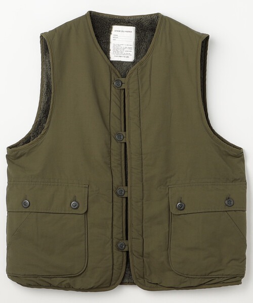 FREAK'S STORE(フリークスストア)の「リラックスフィット リバーシブル ボアベスト/ミリタリー(その他アウター・メンズ・ブラック/オリーブ/レオパード・MEDIUM/LARGE)」の4枚目の写真