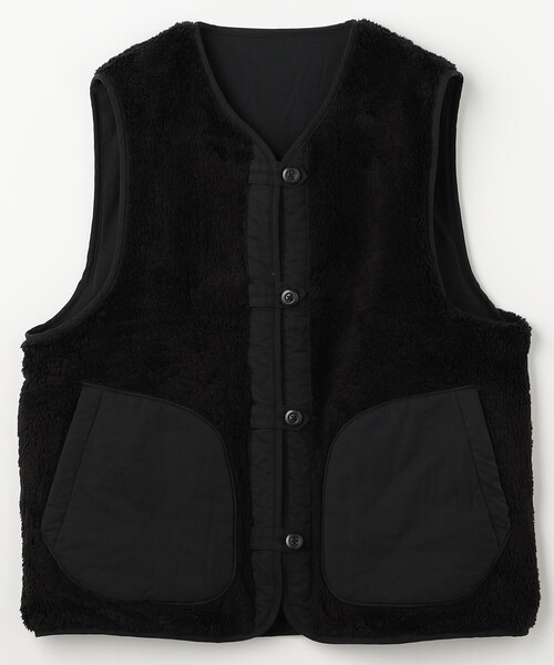 FREAK'S STORE(フリークスストア)の「リラックスフィット リバーシブル ボアベスト/ミリタリー(その他アウター・メンズ・ブラック/オリーブ/レオパード・MEDIUM/LARGE)」の7枚目の写真