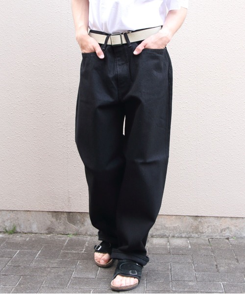 STEPS(ステップス)の「Sanca/サンカ ブラックデニム5Pワイドフィット BLACK DENIM 5P WIDE FIT(メンズ)(デニムパンツ・メンズ・ブラック・1/2/3)」の1枚目の写真