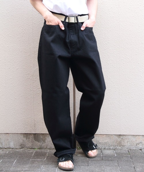 STEPS(ステップス)の「Sanca/サンカ ブラックデニム5Pワイドフィット BLACK DENIM 5P WIDE FIT(メンズ)(デニムパンツ・メンズ・ブラック・1/2/3)」の4枚目の写真