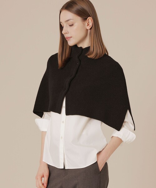 MACKINTOSH LONDON（マッキントッシュ ロンドン）の「ウールニットケープ（ニット/セーター・レディース・ブラック/グレー系その他・FREE）」の11枚目の写真