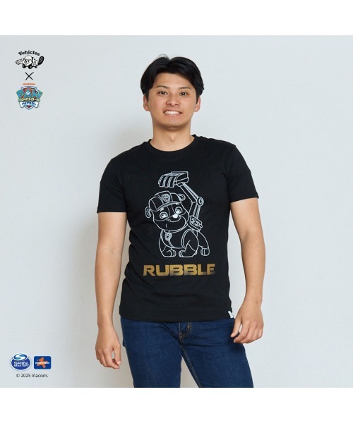 Vehicles(ビークルズ)の「パウパトロール 子供服 グラフィック半袖Tシャツラブルホワイト ラブル(Tシャツ/カットソー・レディース・ブラック/ホワイト・womens free/MEDIUM/LARGE)」の2枚目の写真
