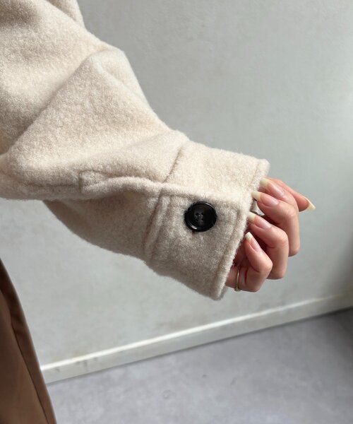 Thevon（ゼボン）の「ステンカラーブークレブルゾン（ブルゾン・レディース・ブラウン/アイボリー・FREE）」の15枚目の写真