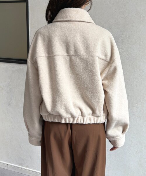 Thevon（ゼボン）の「ステンカラーブークレブルゾン（ブルゾン・レディース・ブラウン/アイボリー・FREE）」の16枚目の写真