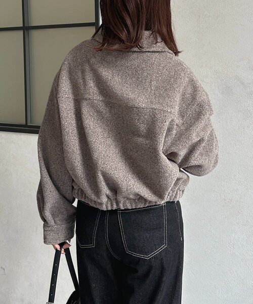 Thevon（ゼボン）の「ステンカラーブークレブルゾン（ブルゾン・レディース・ブラウン/アイボリー・FREE）」の21枚目の写真