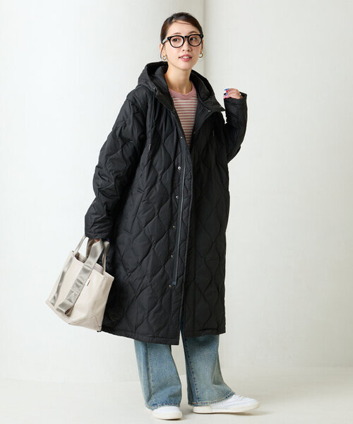 TAION × FREAK’S STORE　別注キルトスタンドカラーロングダウン TAION×FREAK'S STORE 別注 キルト スタンドカラー ダウン